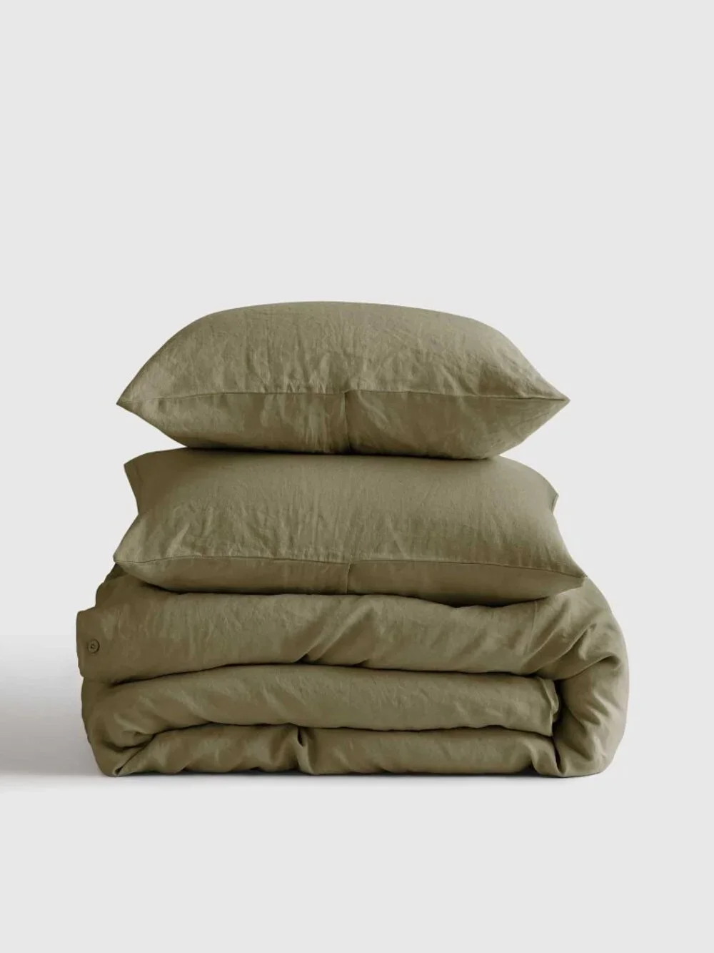 Aloe Quince European Linen Duvet & Pillowcases - King Size